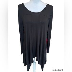 Kate & Mallory black long sleeve top Size Medium